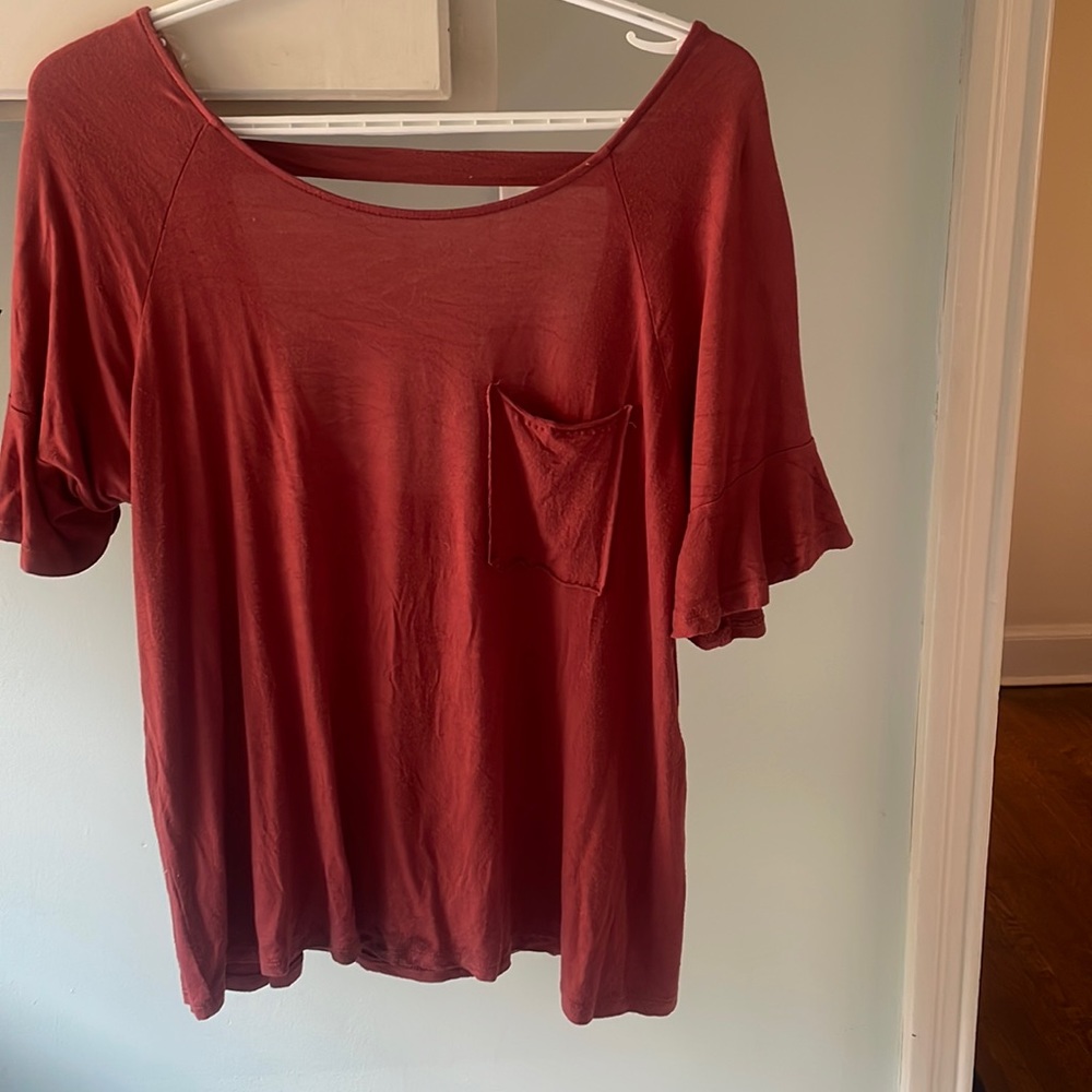 Good Luck Gem Copper Red Loose T Shirt